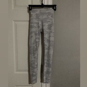 White/gray camo Lululemon leggings